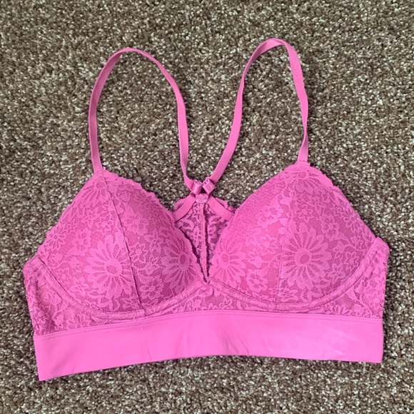 PINK Victoria's Secret Other - VS Victoria’s Secret Pink lightly lined pink lace bralette size medium